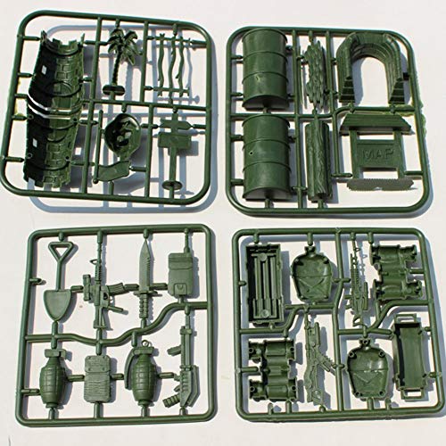 Ocamo 307pcs/lot Military Plastic Soldier Model Toy Army Men Figures Accessories Kit Decor Play Set for Hallows All Saints' Day - Thumbnail 6
