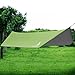 YUEDGE Portable Waterproof Tarps Rain Fly 10×13 Ft Hammock Tent Tarp Rain Tarps Shelter Sunshade with Rope and Stakes for Hiking, Backpacking & Travel