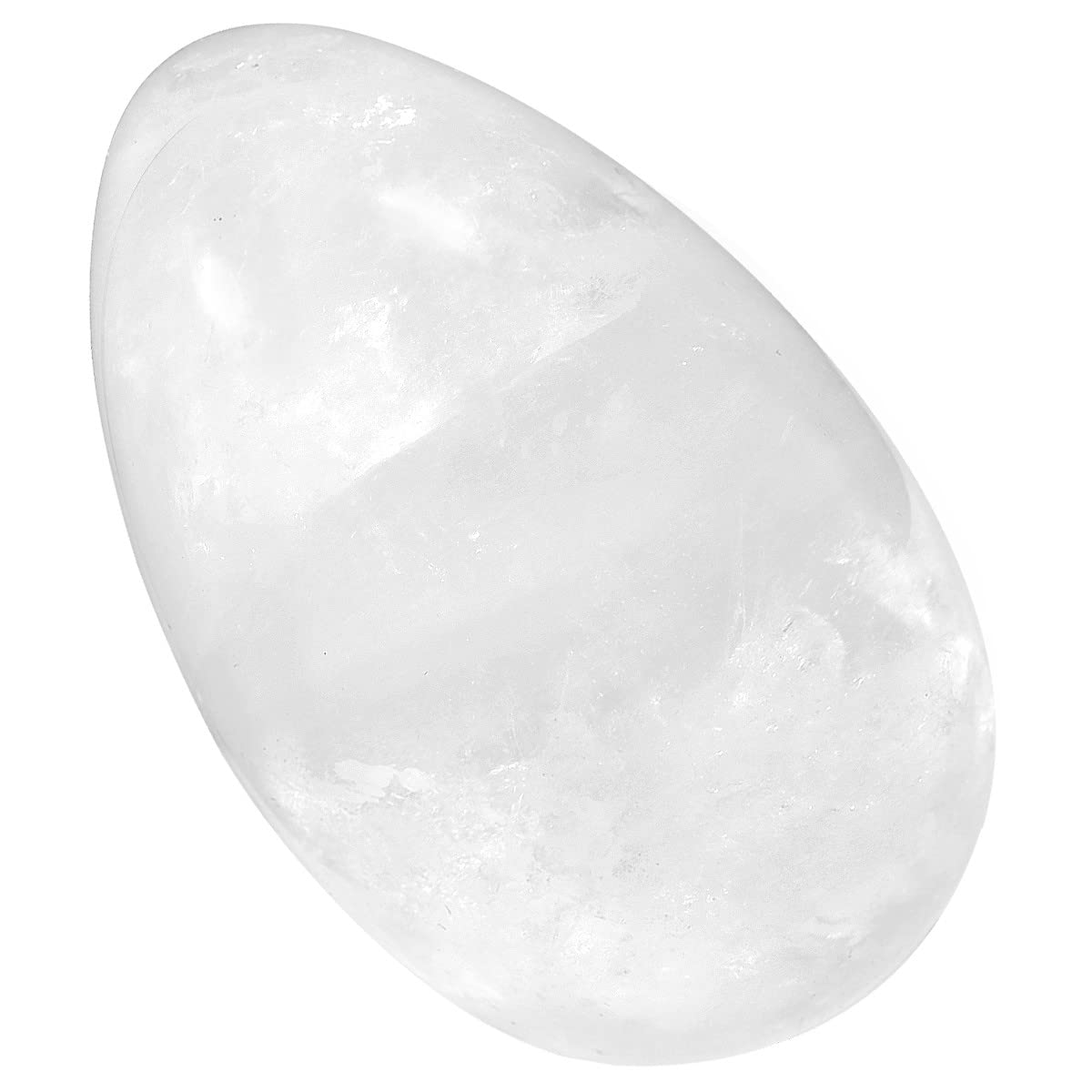 KYEYGWO 4pcs Reiki Crystal Stone Eggs Kit Polished Natural Palm Pocket Stones for Stress Removing, Rock Crystal — image 1