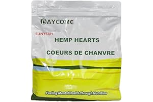 SUNYEAH Canadian Hemp Hearts - 2kg of Pure Prairie Saskatchewan Harvest Shelled Hemp Seeds, Perfect for Smoothies, Yogurt, and Salads - Non-GMO, Vegan, Keto, Gluten-Free(Pack of 1)