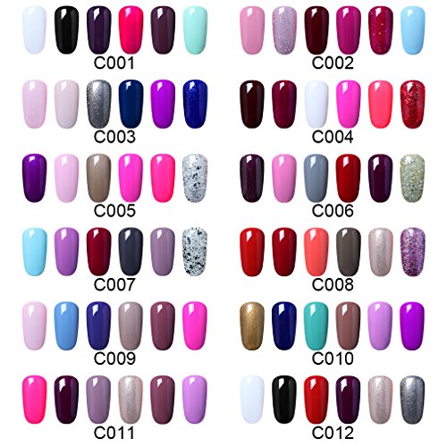 CLAVUZ Black White Red Gel Nail Polish Gift Kit 6pcs Soak Off UV Led Nail Varnish New Start Lacquers Manicure Pedicure Nail Art Set - Thumbnail 2