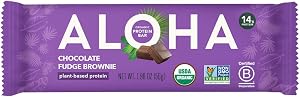 Aloha, Bar Protein Chocolate Fudge Brownie Organic Sgl, 1.98 Ounce