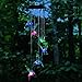 SINLOOG Color-Changing LED Solar Mobile Wind Chime, Solar Powered LED Hanging Lamp Wind Chime Light Wind Chimes for Outdoor Indoor Gardening Lighting Decoration Home (Hummingbird)