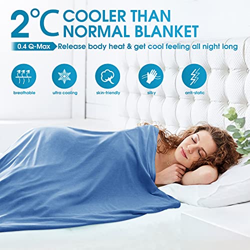 HOMEIDEAS Cooling Blanket Twin Size, Summer Blanket for Hot Sleepers