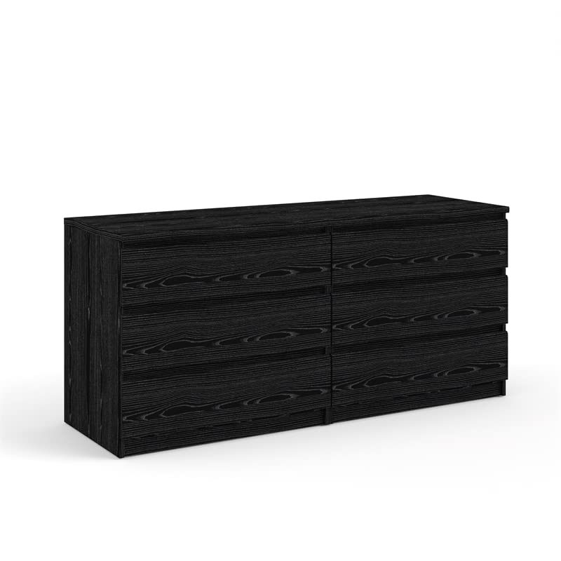 Tvilum 6 Drawer Double Dresser, Black Woodgrain Pricepulse
