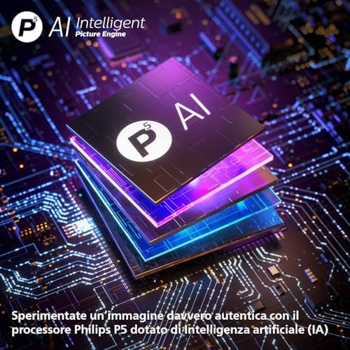 Ambilight 48OLED820 4K OLED Smart TV - Display 48’’ con processore P5 AI Perfect Picture Ultra HD, Google TV, Dolby Vision e Atmos Sound - Funziona con Alexa e Google