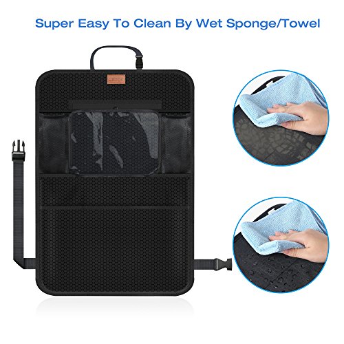 AEMIAO-2-Pack-Organizadores-para-Coche-Kick-Mats-de-Coche-Universal-Multi-Bolsillos-Organizanizador-Impermeable-Protector-Asiento-Trasero-Coche-con-Soporte-de-iPad-Nios-Accesorios