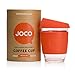 JOCO Glass Reusable 12oz Coffee Cup (Orange)