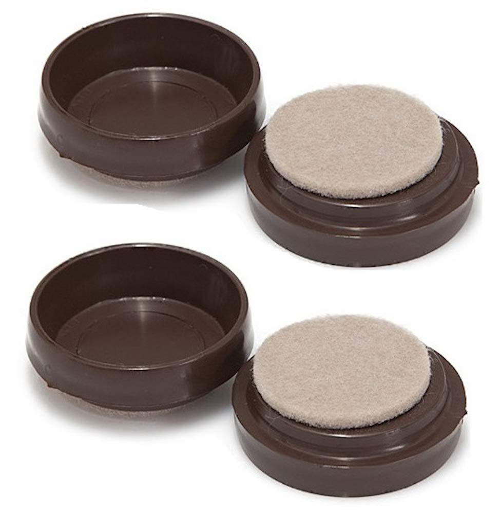 Merriway® BH00154 Castor Caster Cups with Felt Pad, Outer Dimension 54