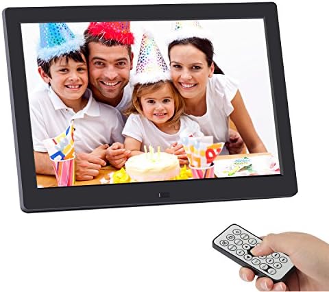 SSA Digital Picture Frame, 10.1 inch 1280x800 High Resolution Full IPS Photo/Music/Video Player Calendar Alarm Auto On/Off Timer, Ultra Slim Design with Remote Control (10")