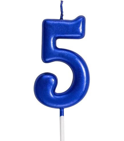 Amazon.com: Red Birthday Candles 5 Candle 5th Five Years Cake Bady