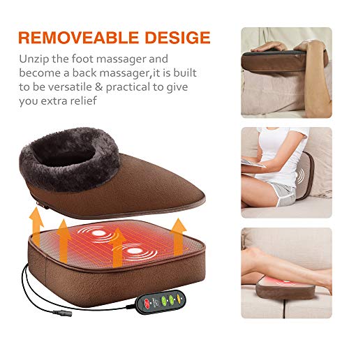 Snailax 3in1 Foot Warmer & Back Massager and Foot Massager with Heat