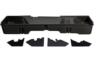DU HA DU-HA Under Seat Storage fits 2007-2013 Chevy GMC Silverado Sierra 1500 2500 3500 Extended Cab New Body Style | Dark Grey Heavy-Duty Backseat Organizer Gun Case or Tool Box Low Profile Design | 10045