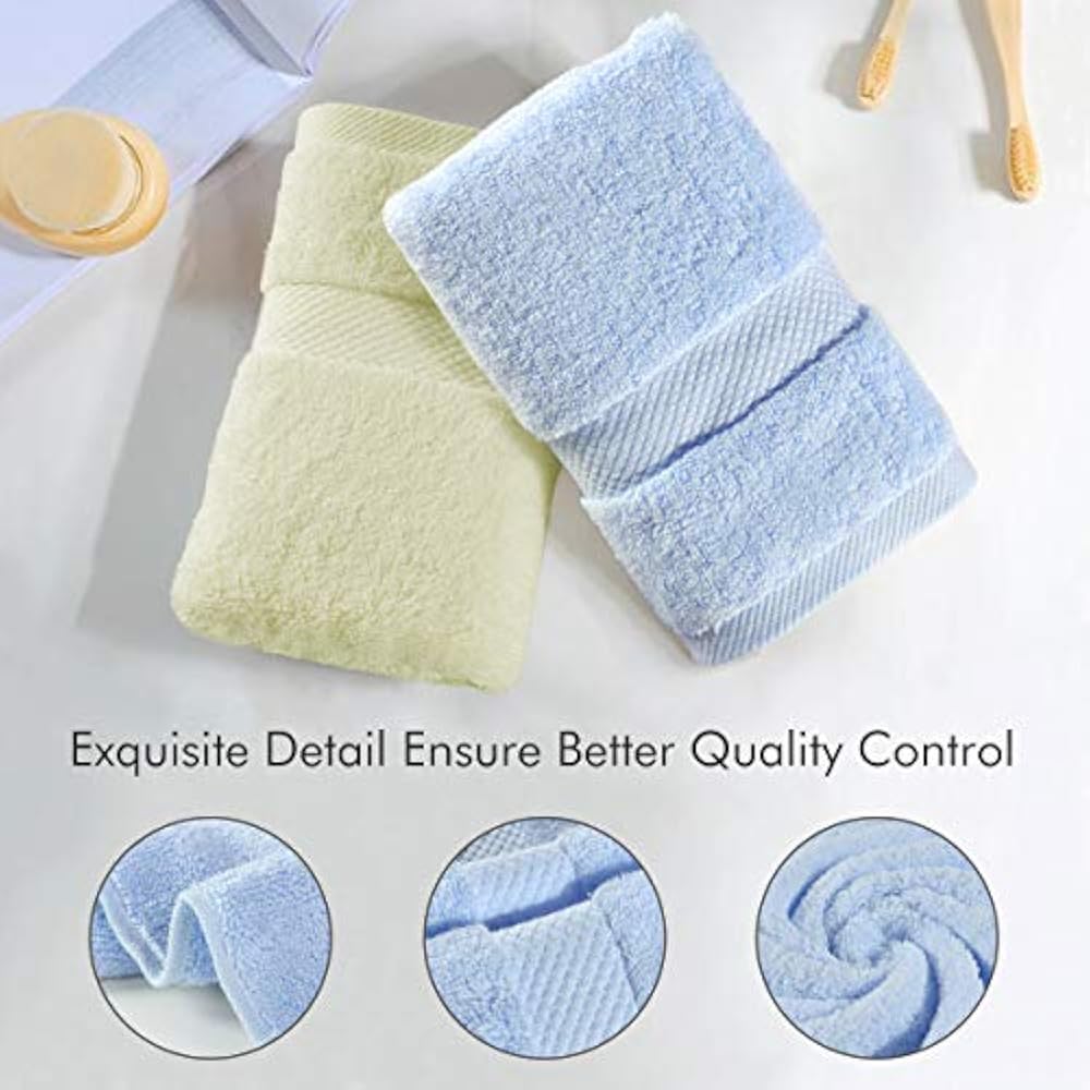 Hand Towels For Bathroom, Set Of 2, Highly Absorbent Soft 100% Cotton Luxury - | eBay
