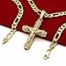 Men's 14k Gold Plated High Fashion Cross 