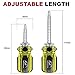 Stubby Screwdriver By Kutir (Set of 2) - Adjustable Length and Reversible Dual End, Slotted and Phillips Magnetic Tip - Easy to Use Compact, Portable, Pocket Size Small Tool - Short Driver