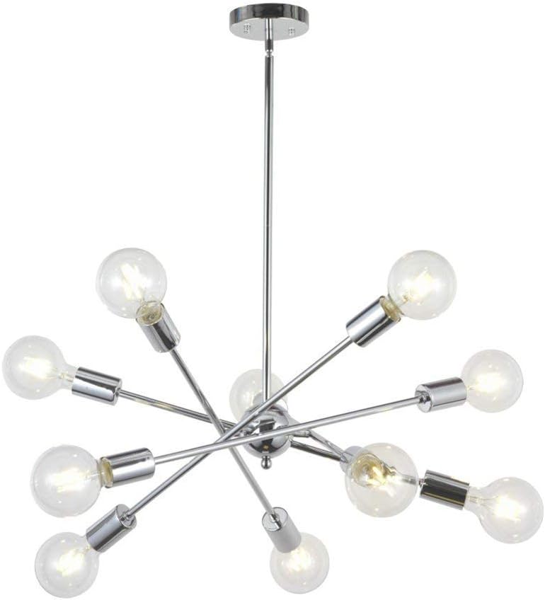 Sputnik Candelabro, Moderno Minimalista 10 Luces Iluminación Colgante