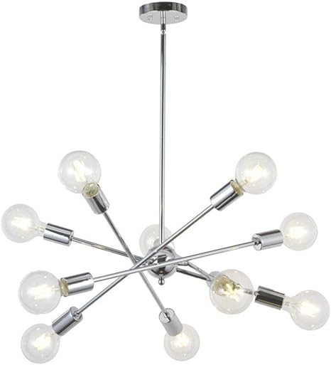 Sputnik Candelabro, Moderno Minimalista 10 Luces Iluminación Colgante