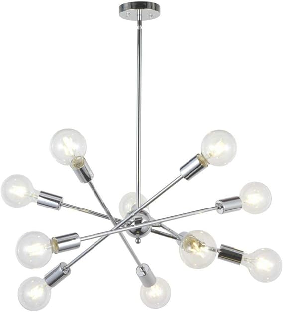 Sputnik Candelabro, Moderno Minimalista 10 Luces Iluminación Colgante