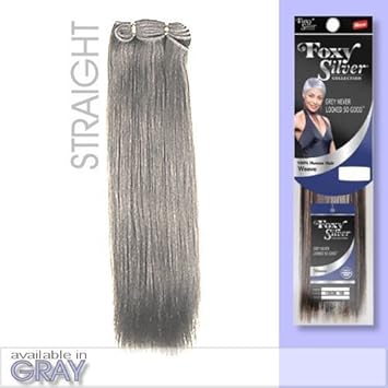 Amazon Com Foxy Salon Weave Straight10 Foxy Silver Human