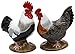StealStreet SS-CG-20883 Painted Pair of Roosters Salt and Pepper Shakers Set, Black, 3 5/8
