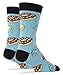 Oooh Yeah Socks ! - Mens Crew - Donut Magic Blu,Large
