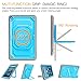 Fintie Shockproof Case for Amazon Fire HD 8 Tablets (7th and 8th Generation, 2017 and 2018 Releases) - [Tuatara Magic Ring] [360 Rotating] Multi-Functional Grip Stand Carry Cover, Blue