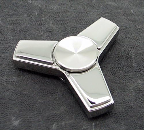 Fidget Spinner - New EDC Hand High Speed, Spins up to 5 Min - Ceramic and SS Bearings - Great Stress Reliever (Tri-Wing, Silver)