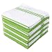 Sticky Toffee Cotton Terry Kitchen Dishcloth, 8 Pack, 12 in x 12 in, Green Stripe