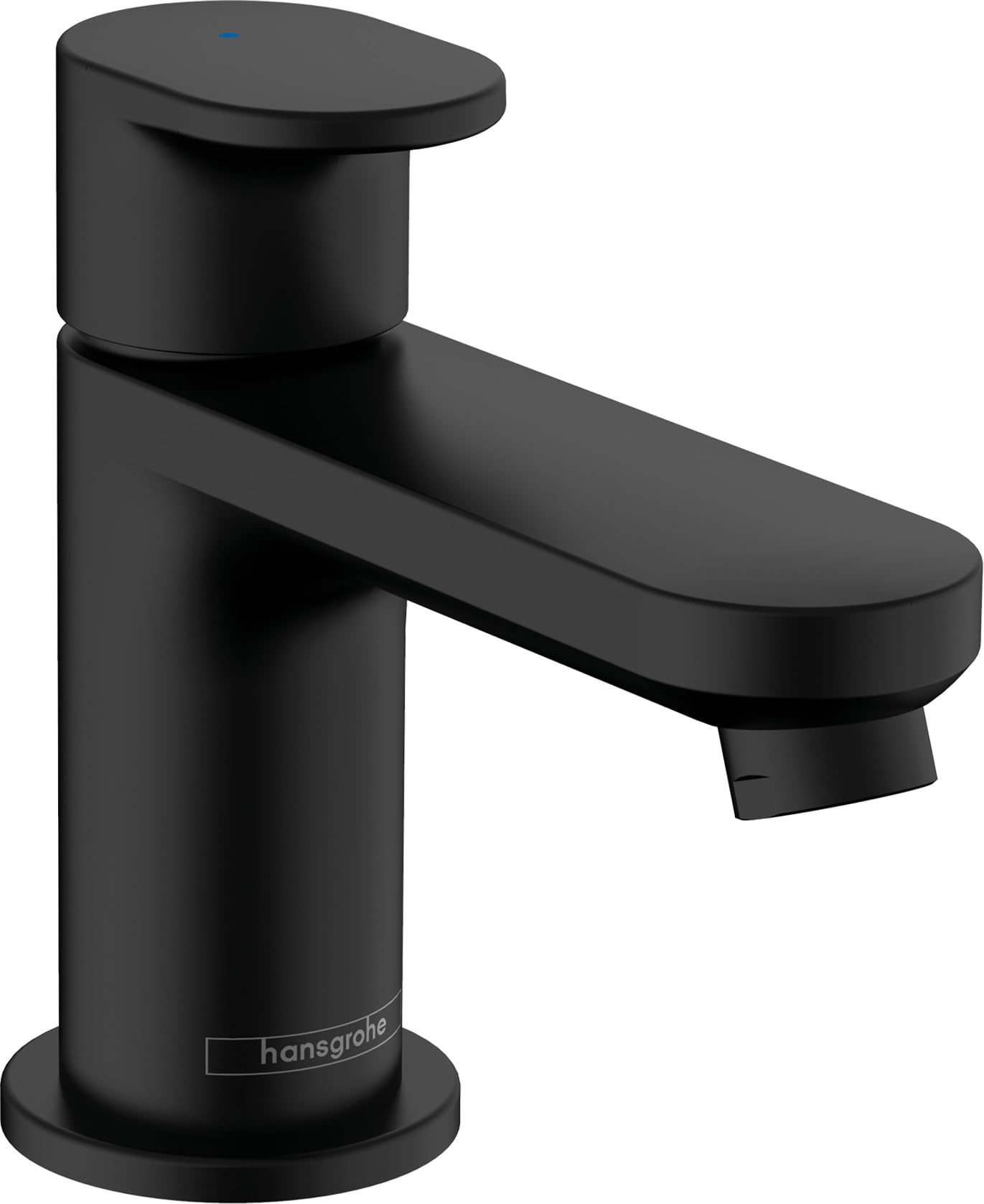 hansgrohe Vernis Blend 71583670 Wash Basin Mixer Tap for Cold Water Without Drain, Tap for Guest Toilet with Spout Height 59 mm, Water-Saving Mixer Tap (EcoSmart), Matte Black