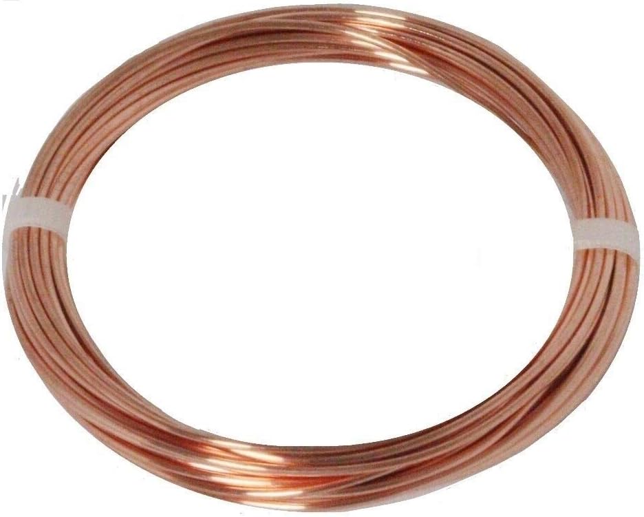 10 AWG. Bare Solid Copper Building Wire Made in USA (5 Ft - Coil)