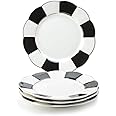 Grace Teaware Shamrock Porcelain Dessert Plates - Set Of 4 With Gold Trim