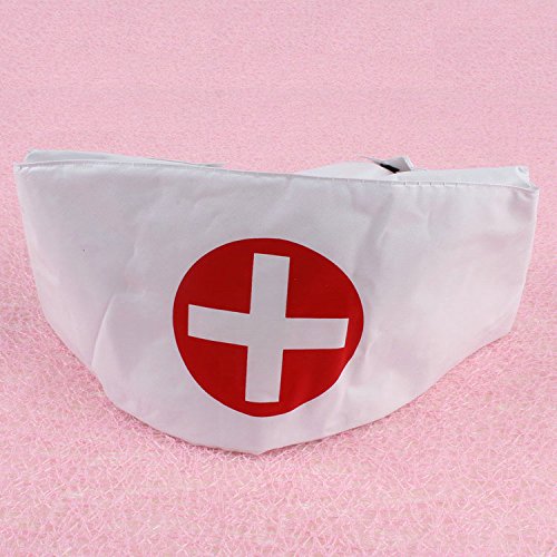 Miaomiaogo Halloween Stage Scene Props Set Nurse Cap with Plastic Stethoscope Syringes Etc