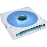 Lian Li UNI Fan SL-Infinity 120mm-Single Pack-ARGB Fan-Infinity Mirror-Daisy-Chain Design-Customizable Lighting Effects-One Cable Connection-Without Controller-White-(UF-SLIN120-1W)