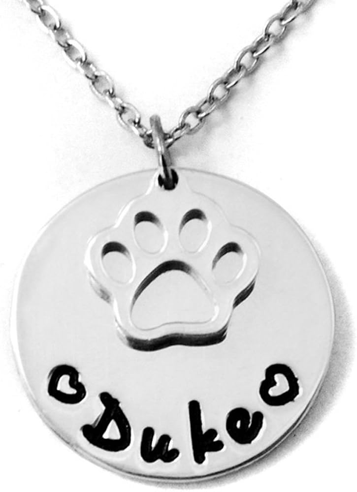 personalized dog paw print necklace