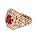 Yoursfs Ruby ring For Women Big Zircon CZ Zirconia Stone Rings For Women Engagement Jewelry Gift