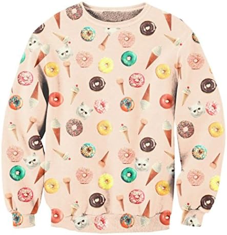 Parakeet Sweet Galaxy Pattern Sweatshirt Pattern Long Sleeve Unisex-Adult S