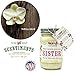 Scentiments Sister Gift Candle Vanilla Scented Fragrance 16oz Nika's Home Soy Candles Highly Scented 80+ Hours of Burn Time Clear Natural White Candle Best Friends Candle Friendship