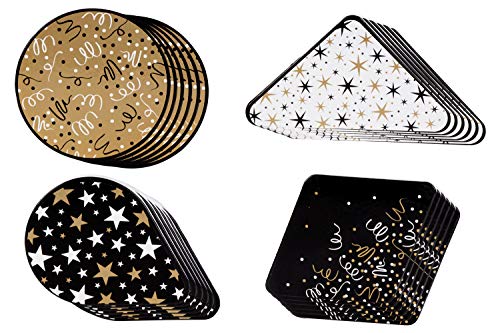 Plastic Spinning Noisemakers - 24-Pack Toy Noise Maker, Assorted Shapes and Designs, New Year's Eve Party Supplies, Festive Birthday Favors, Goodie Bag Stuffers