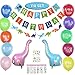 Dinosaur Party Supplies Happy Birthday Party Decorations Set for Kids - (110 Set) 10 dinosaur balloons 1 banner 1 garland 20 toppers 6 stickers sheets (76 included) 2 foil inflatable dinosaur, The Best Party Favors For Your Children