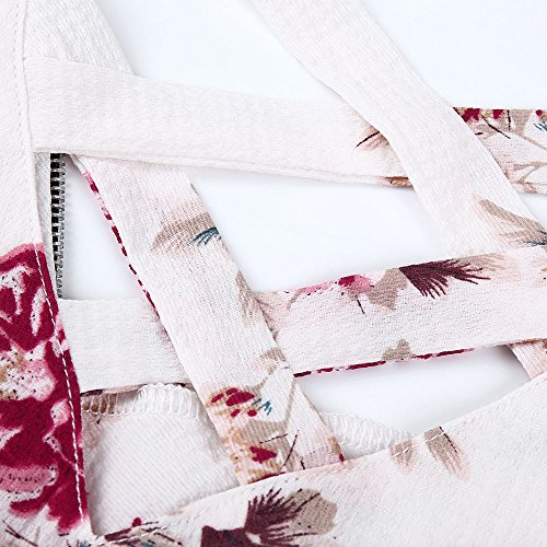 Women Tops Summer Casual Zipper Tassel Sleeveless Vest Top Printed Hollow Flower Vest Top Blouse White - Thumbnail 7