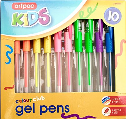 10 Gel pens - bold and bright - easy to hold
