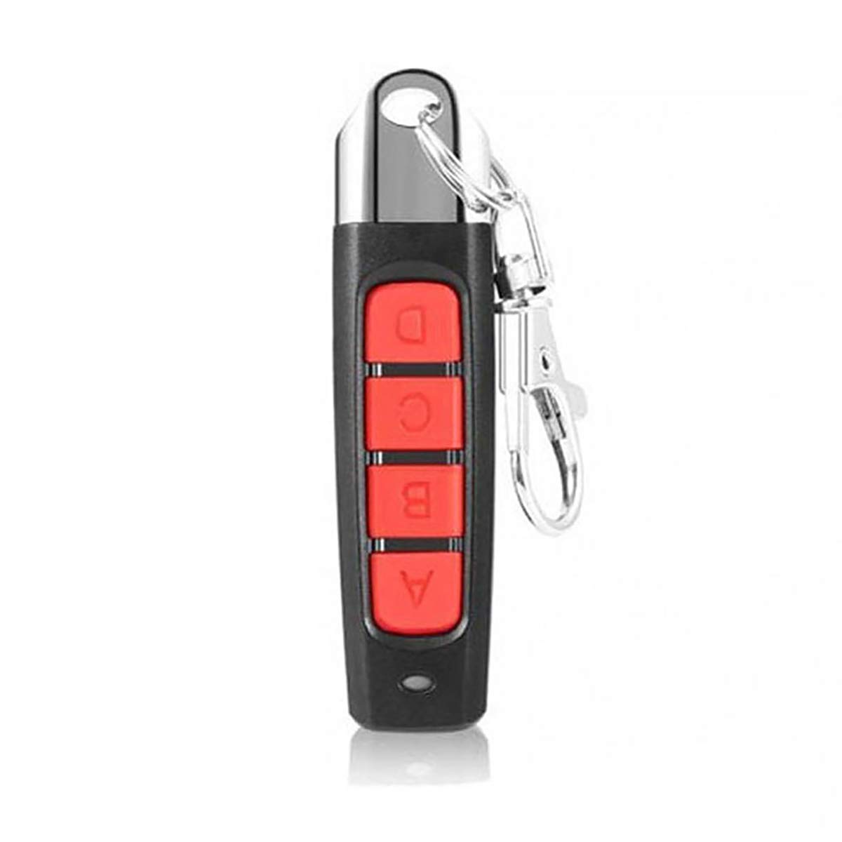 Universal 433Mhz Wireless Remote Cloner with Key Chain for Electric Gate Garage Door (Red, ABCD Buttons)