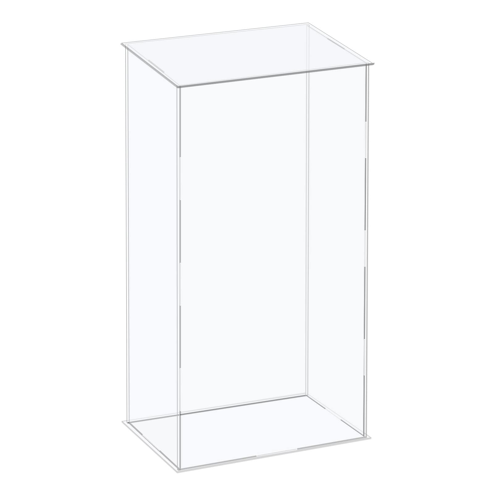 Photo 1 of MECCANIXITY Acrylic Display Case Plastic Box Cube Storage Box Clear Assemble Showcase 4.3x4.3x16.1 Inch for Collectibles