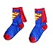 4-6 Years Old Kids Socks Cartoon Superman Spiderman Batman The Flash Design Children Cotton Socks Unisex Boys Girls (4-6 years old, Superman)