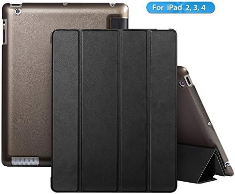 iPad 2 case,iPad 3 case,iPad 4 case,Ants Tech Smart Wake-up and Sleep Function Stand Pedestal Screen Cover for Apple iPad 2 3 4 with Retina Display - Black