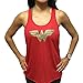 Devious Apparel 'Wonder Woman' Flowy Women's Tank Top - Glitter Polyester Blend Cover up (XXL, Red Glitter)