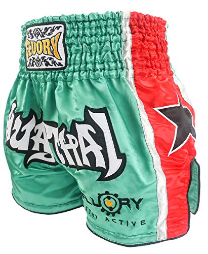 image for FLUORY Muay Thai Shorts Size:XS S M L XL 2XL 3XL 4XL, Boxing Shorts fo