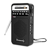 DreamSky Pocket Radios, Battery Operated AM FM