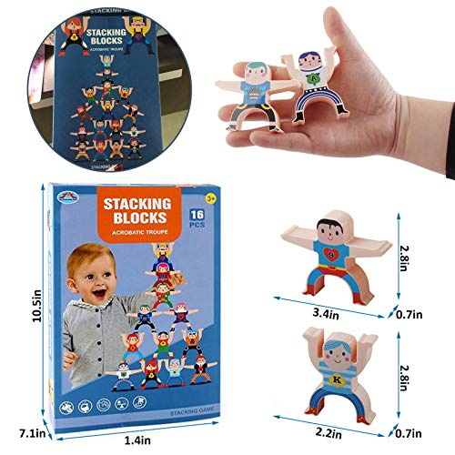 ABCaptain Hercules Stacking Blocks Game, Plastic Balancing Acrobatic Troupe Interlock Toy Gift